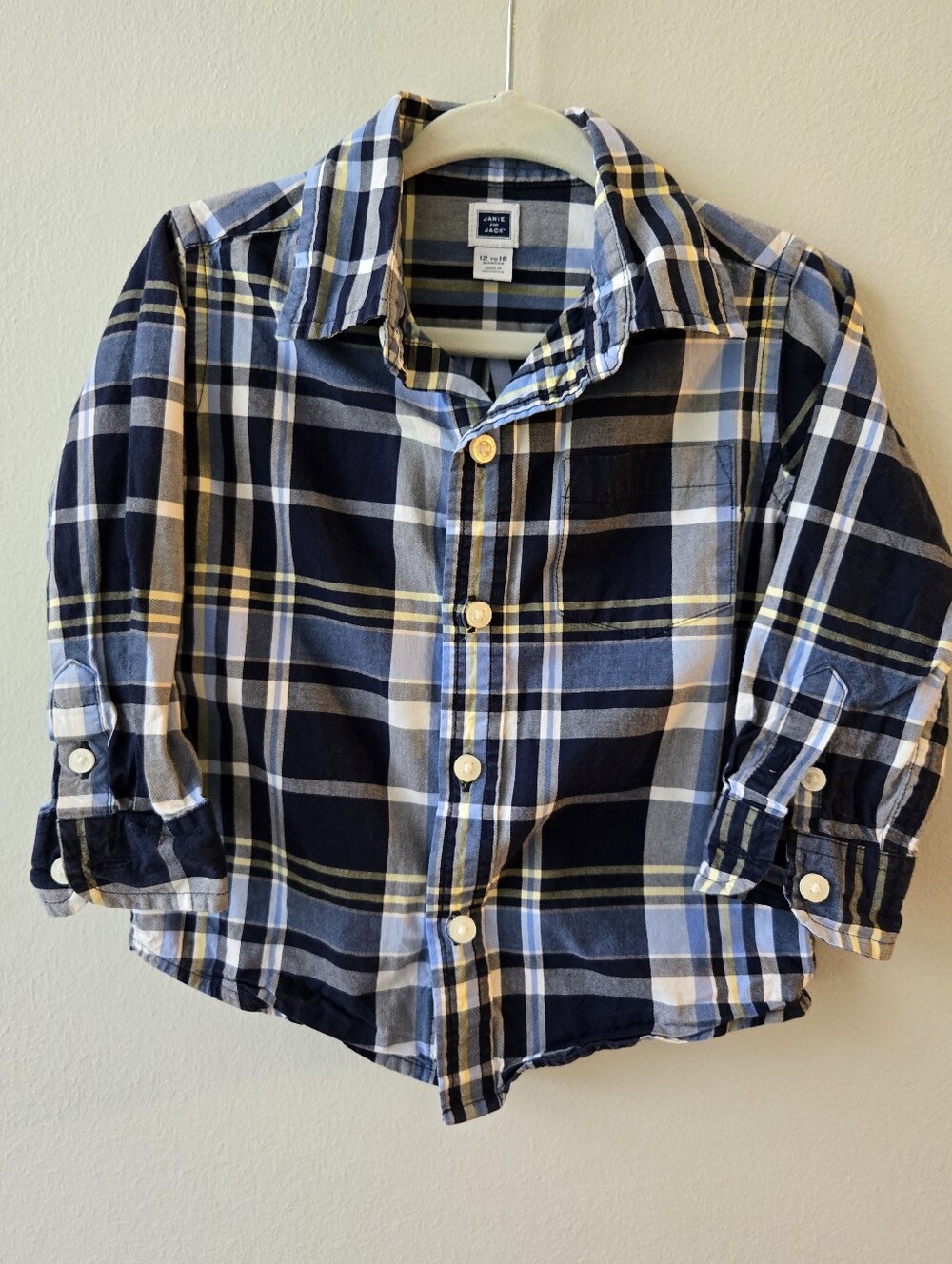 Janie And Jack Plaid Button-Down Shirt